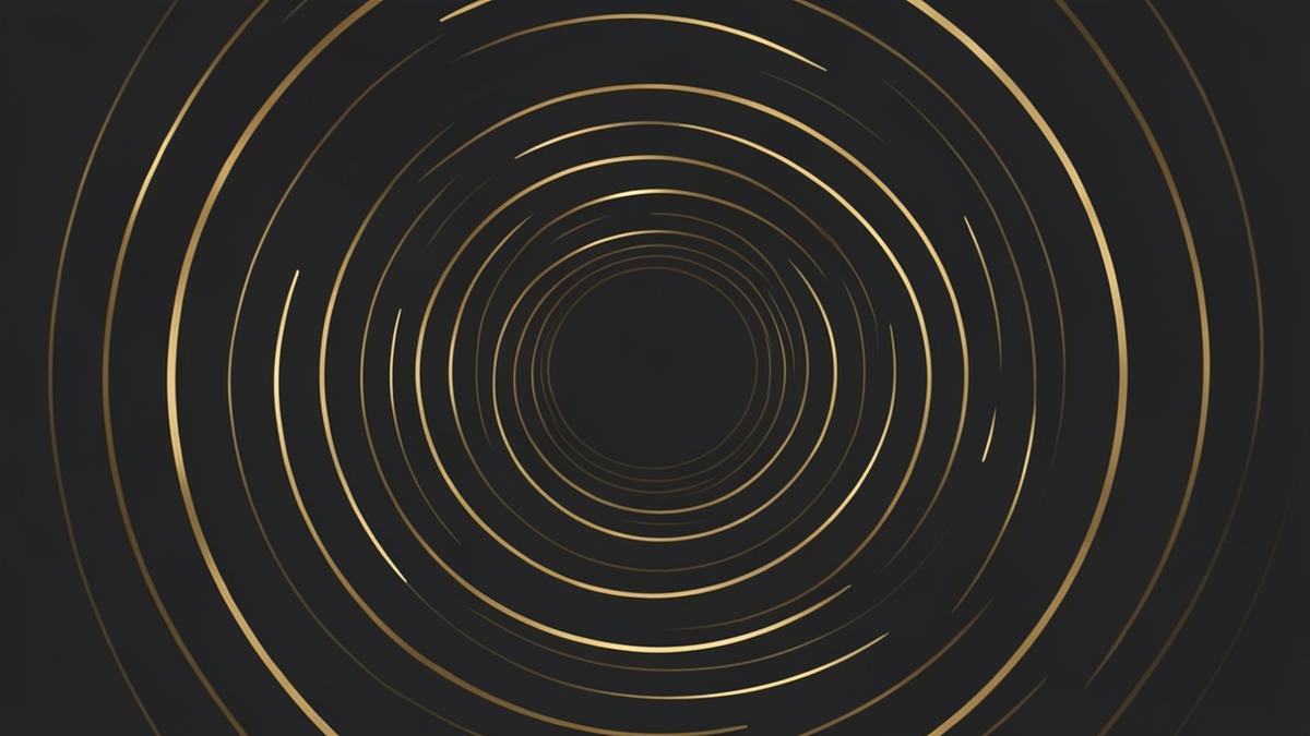 Gold typographic strokes layered over a charcoal editorial grid, representing professional brand content built on real work